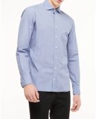 Chemise Slim Fit Valise imprimée bleue