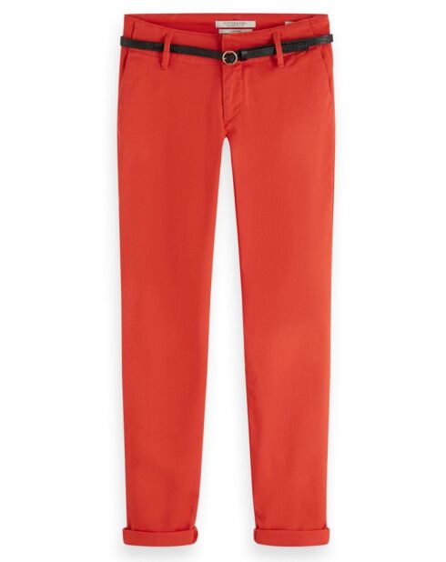 Pantalon Chino slim rouge