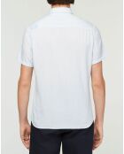 Chemise slim Carayo fines rayures bleu ciel