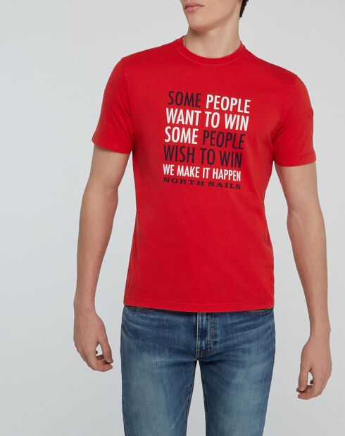 T-Shirt 100% Coton Bio Winner rouge