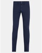 Pantalon chino slim Popplin Stretch bleu marine