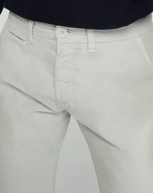 Pantalon chino slim Popplin Stretch gris clair