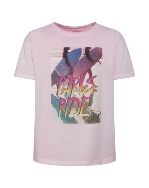 T-Shirt Naomi imprimé Surf rose clair
