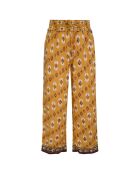 Pantalon fluide Fancy imprimé jaune foncé