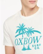T-Shirt Tonka Logo Palmier blanc