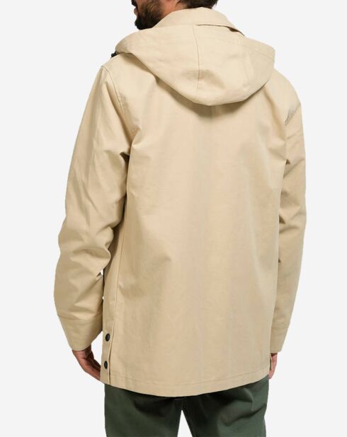 Parka à capuche amovible Jules beige