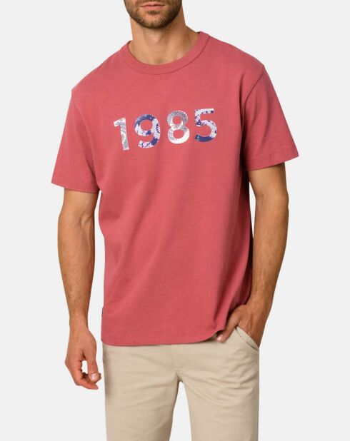 T-Shirt Terra brodé rose foncé