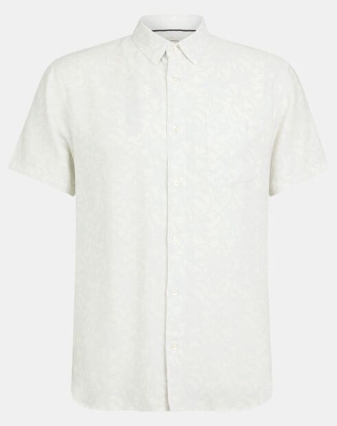 Chemise slim Cermid imprimée fleurs blanche
