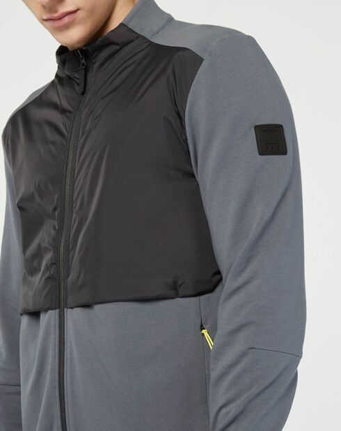 Veste de survêtement zippée Amr Pro Down gris/noir