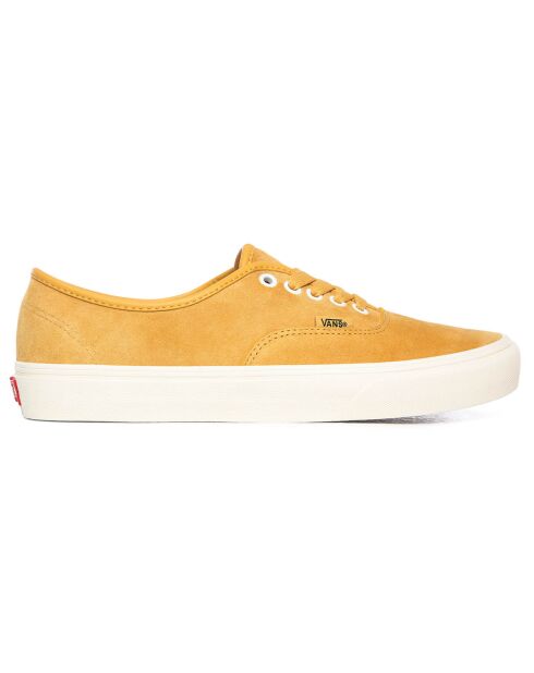 Sneakers en Velours de Cuir Authentic jaunes