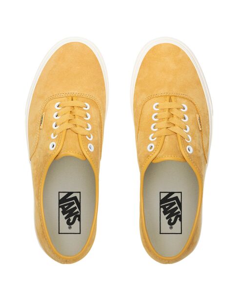 Sneakers en Velours de Cuir Authentic jaunes