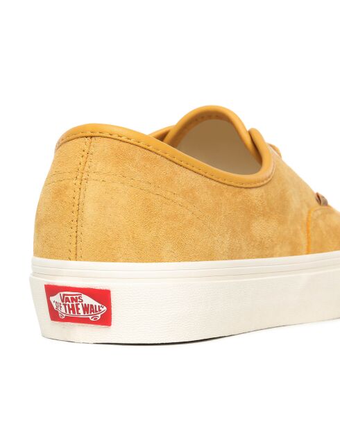 Sneakers en Velours de Cuir Authentic jaunes