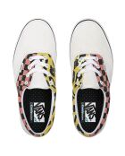 Sneakers en Velours de Cuir & Toile Mixed Media ComfyCush Era blanc/rose/jaune/noir