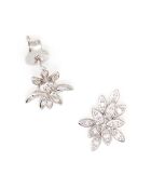 Boucles d'oreilles Bouquet Diamant 0.12 ct or blanc