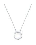 Pendentif Cercle Diamant 0.02 ct or blanc