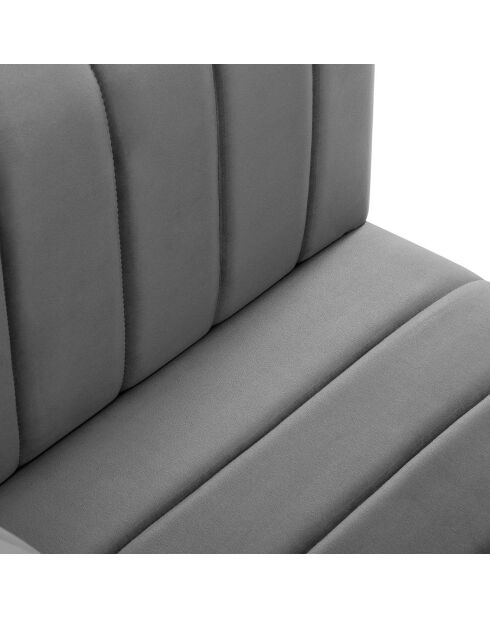 Fauteuil Velours Tutti gris clair - 90x85x74 cm