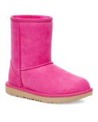 Boots fourrées Laine en Velours de Cuir Classic II fuchsia