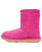 Boots fourrées Laine en Velours de Cuir Classic II fuchsia