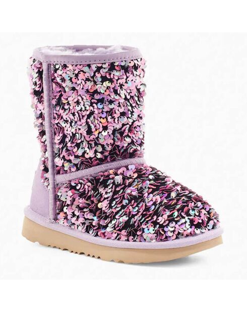 Boots fourrées Laine à Sequins Classic II Stellar rose/multicolore