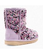 Boots fourrées Laine à Sequins Classic II Stellar rose/multicolore