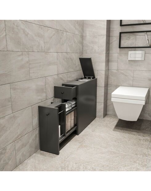 Meuble de cabinet Calencia  anthracite - 19x55x60 cm