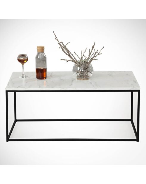 Table basse Cosco  blanc/noir - 95x43x55 cm