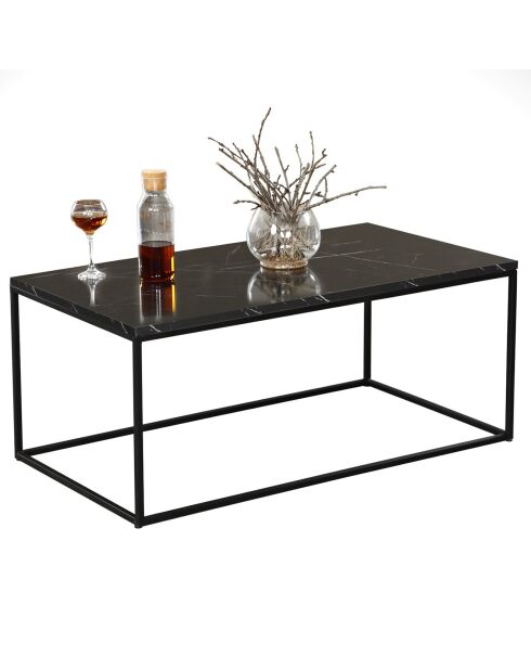 Table basse Cosco  noir/blanc - 95x43x55 cm