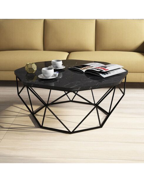 Table basse Diamond  noire - 90x90x38 cm