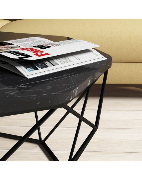 Table basse Diamond  noire - 90x90x38 cm