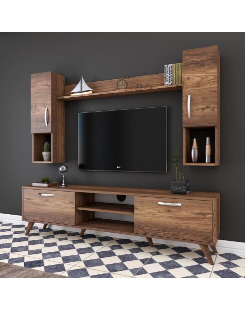 Tv-meubel met plank M27 walnoot - 180x48,6x35 cm
