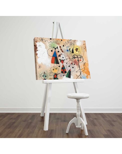 Tableau reproduction Joan Miro Torso multicolore - 45x70 cm