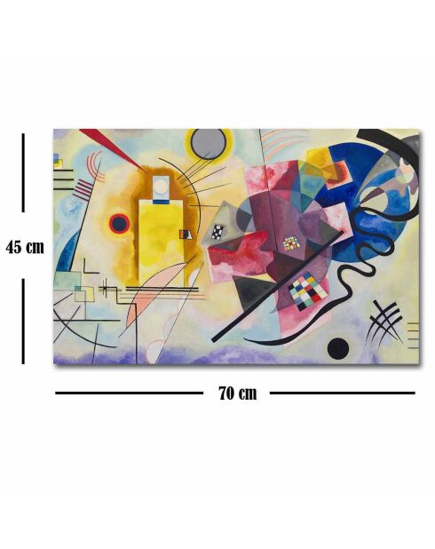 Tableau reproduction Kandinsky multicolore - 45x70 cm