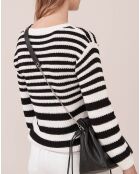 Pull Dana rayures contrastantes  noir/blanc