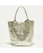 Yana gouden leren draagtas 37x25x35 cm