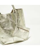 Yana gouden leren draagtas 37x25x35 cm