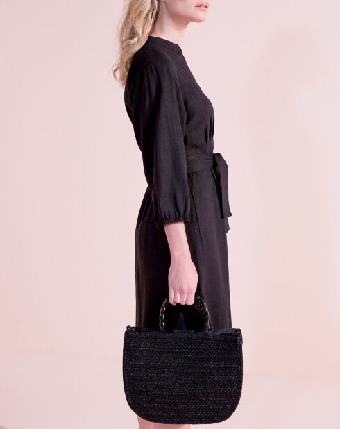 Robe en Lin mélangé Manuela noire