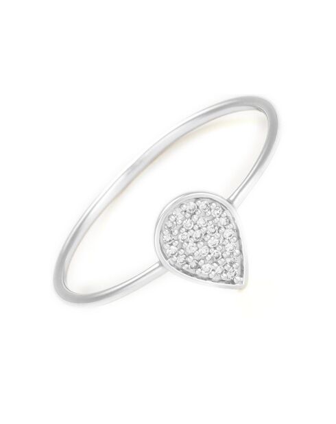 0,05 karaat witgouden diamanten tendresse druppelring