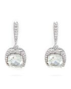 Boucles d'oreilles Rio Grande Diamant 0.18 ct & Améthyste verte 1 ct or blanc
