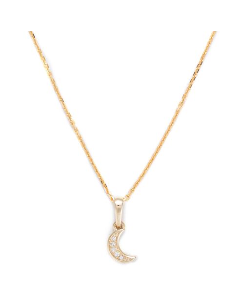 Pendentif Diamond Moon Diamant 0.01 ct or jaune