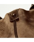 Rosegouden leren draagtas Yana - 37x25x35 cm