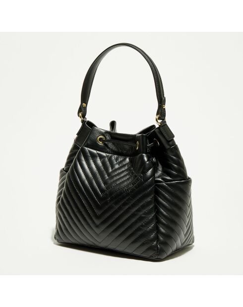 Sac porté épaule Bliss en Cuir noir 26.5x16.5x26 cm