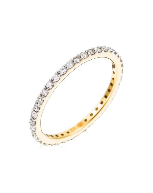 Bague Tour Complet Lumineux Diamants 0.4 ct or jaune