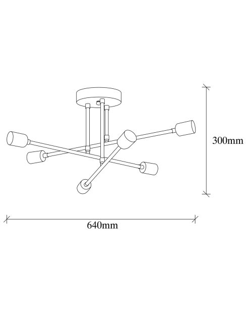 Plafonnier Dory vintage - 64x64x30 cm