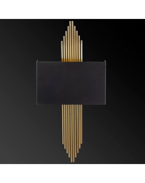 Applique murale Stone noir/doré - 75x10x22 cm