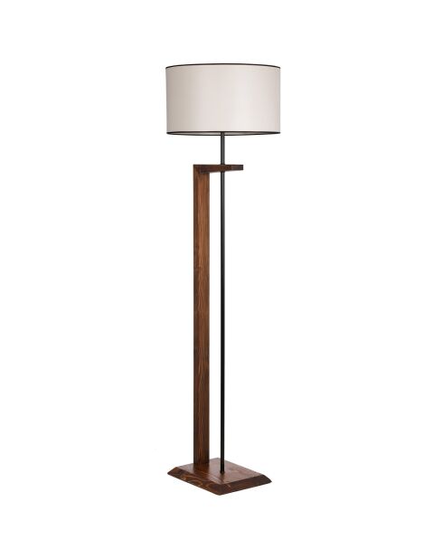 Lampadaire Shery noyer/crème - 24x45x163 cm