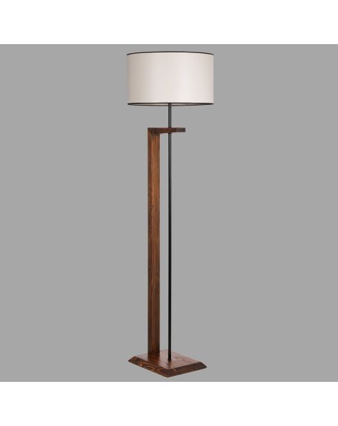 Lampadaire Shery noyer/crème - 24x45x163 cm