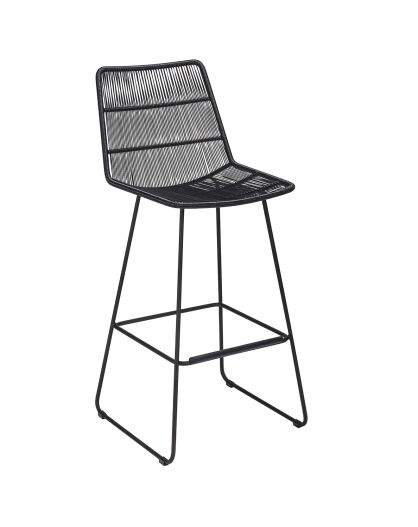 Chaise de Bar noire - 50.5 x54x106.5 cm