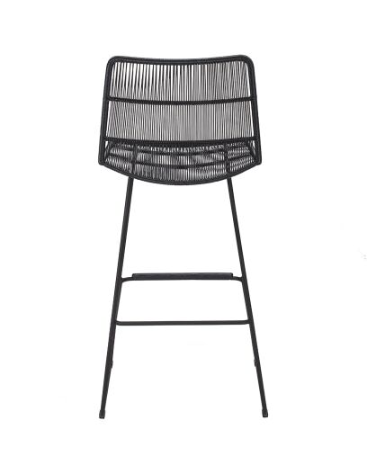 Chaise de Bar noire - 50.5 x54x106.5 cm