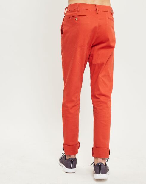 Pantalon chino Brix brique