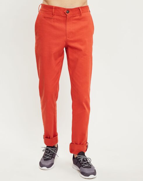 Pantalon chino Brix brique